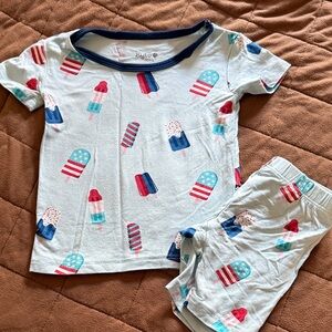 Kyte BABY Popsicle Print Kids Pajamas - Blue and Red